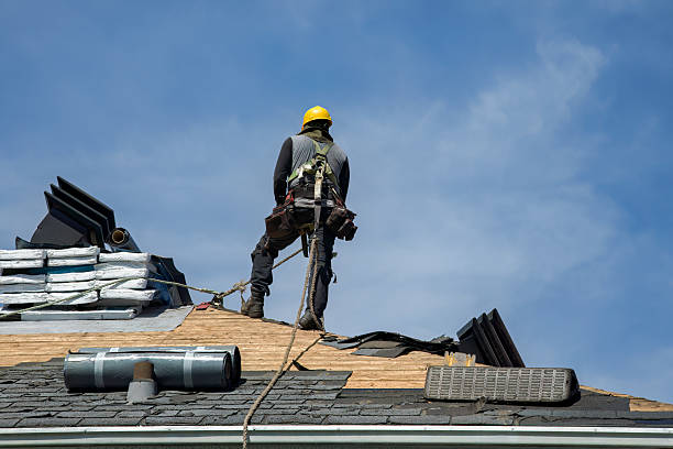 Professional Roof Installation technician working in Sidney Center, NY